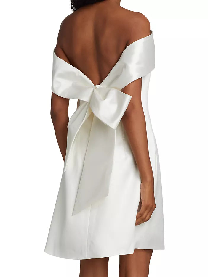 Amsale Mikado Off-The-Shoulder Shift Dress - 6