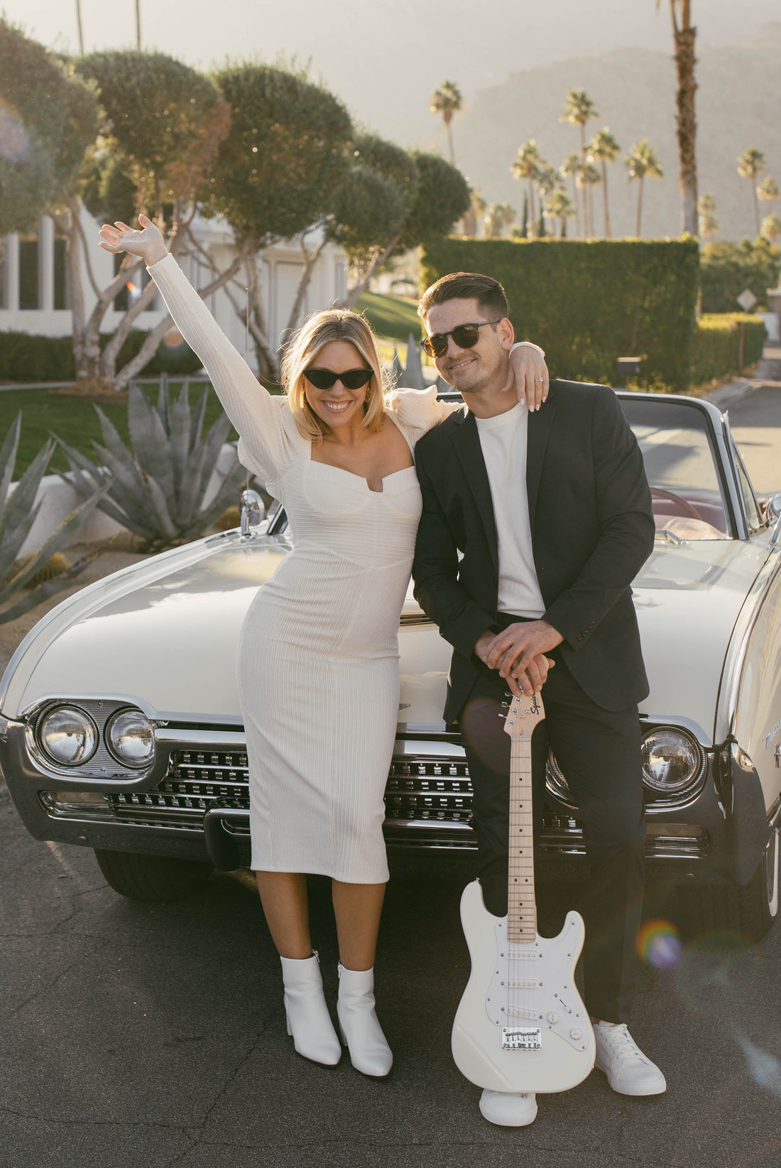 ASOS Rib Puff Sleeve Midi Bodycon Dress in Cream -4