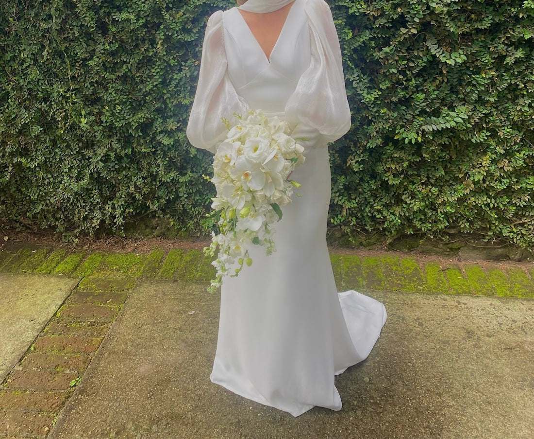 Papilio Bridal Fit and flare wedding dress with bishop sleeves - 12