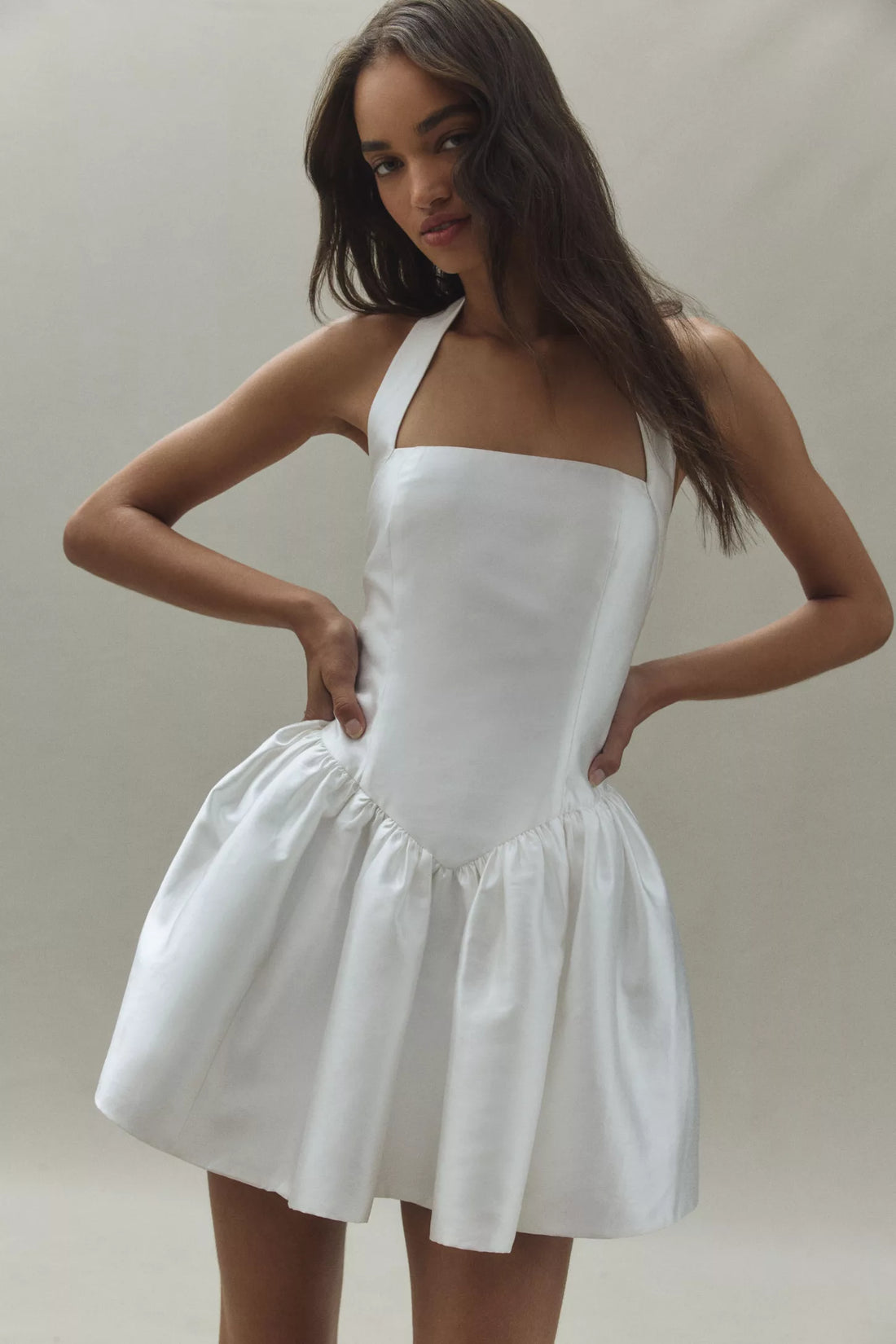 Anthropology Mare Mare Drop-Waist Fit & Flare Mini Dress - S