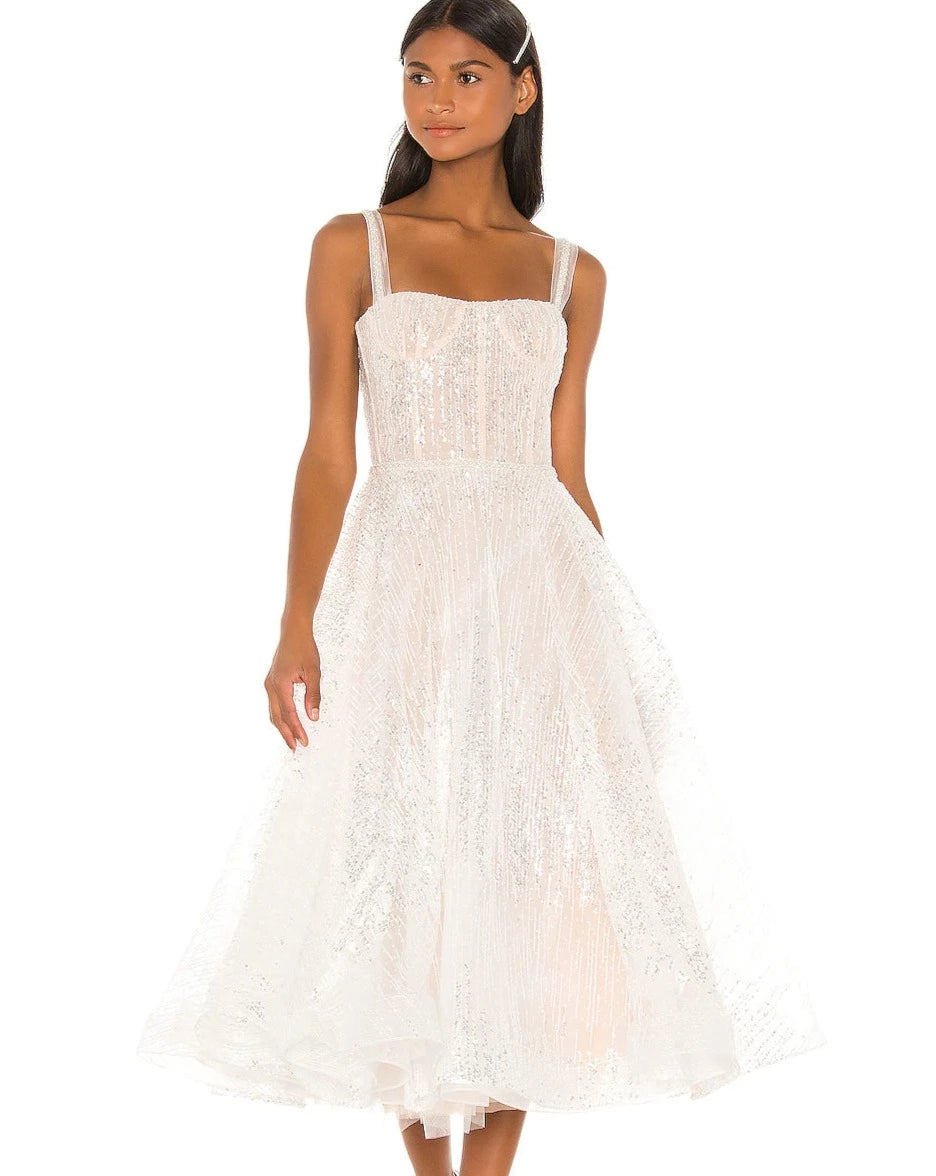 Bronx and Banco Mademoiselle Midi Dress XS Studio Mariée