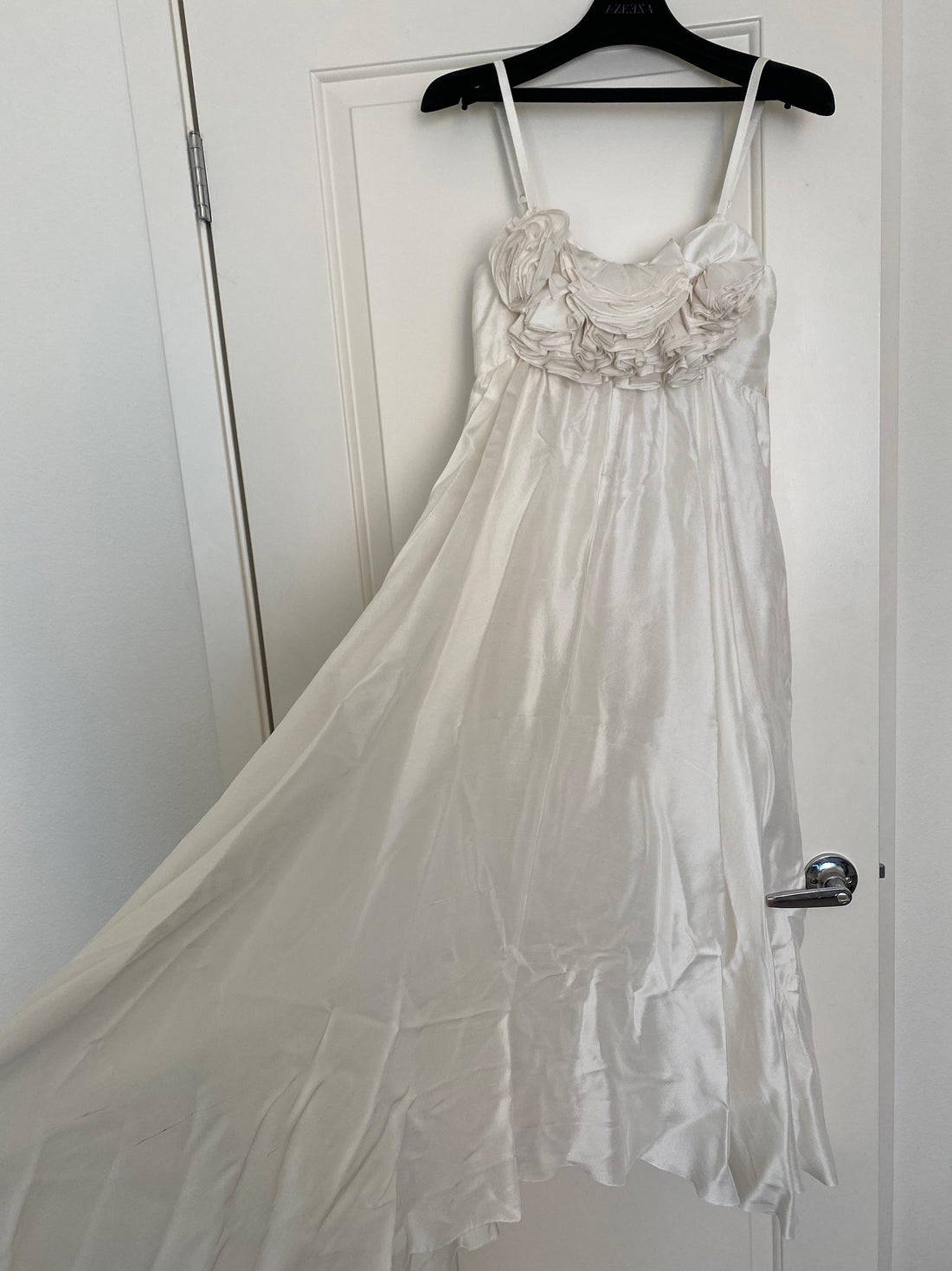 Azeeza Devon Raw Silk White Dress - XS