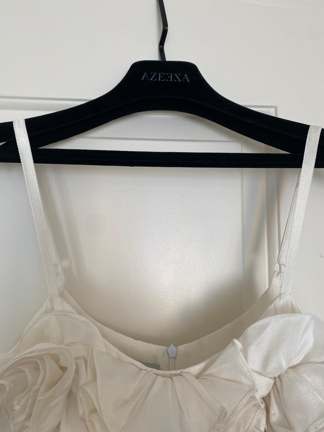 Azeeza Devon Raw Silk White Dress - XS