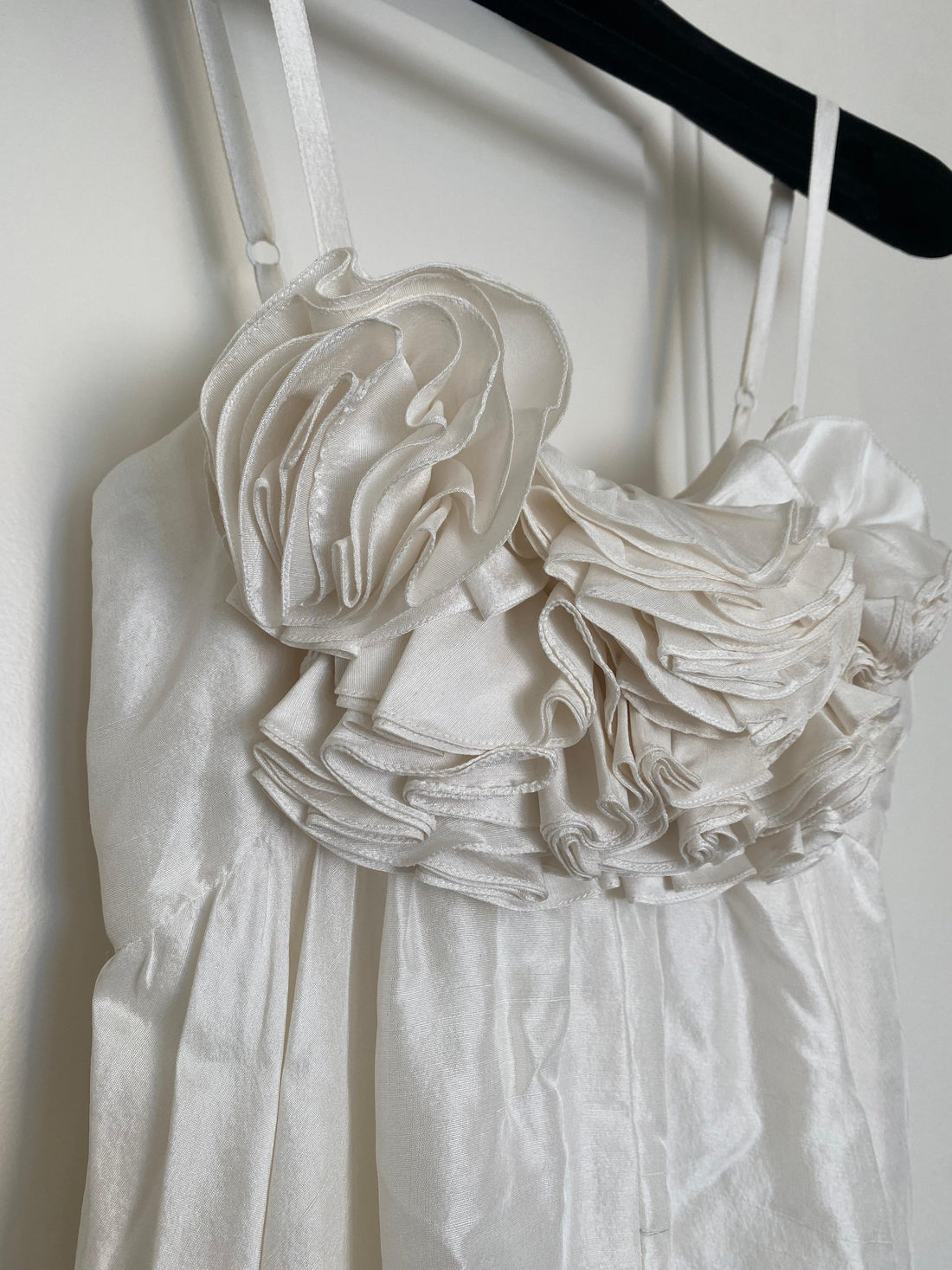 Azeeza Devon Raw Silk White Dress - XS