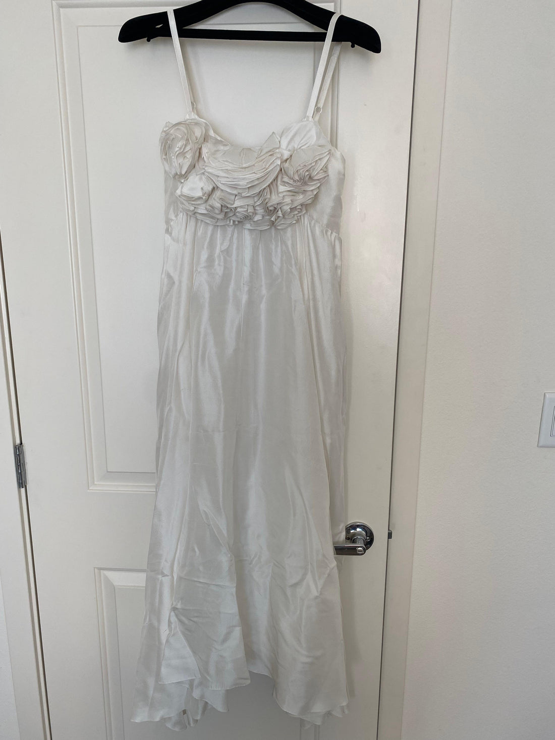 Azeeza Devon Raw Silk White Dress - XS