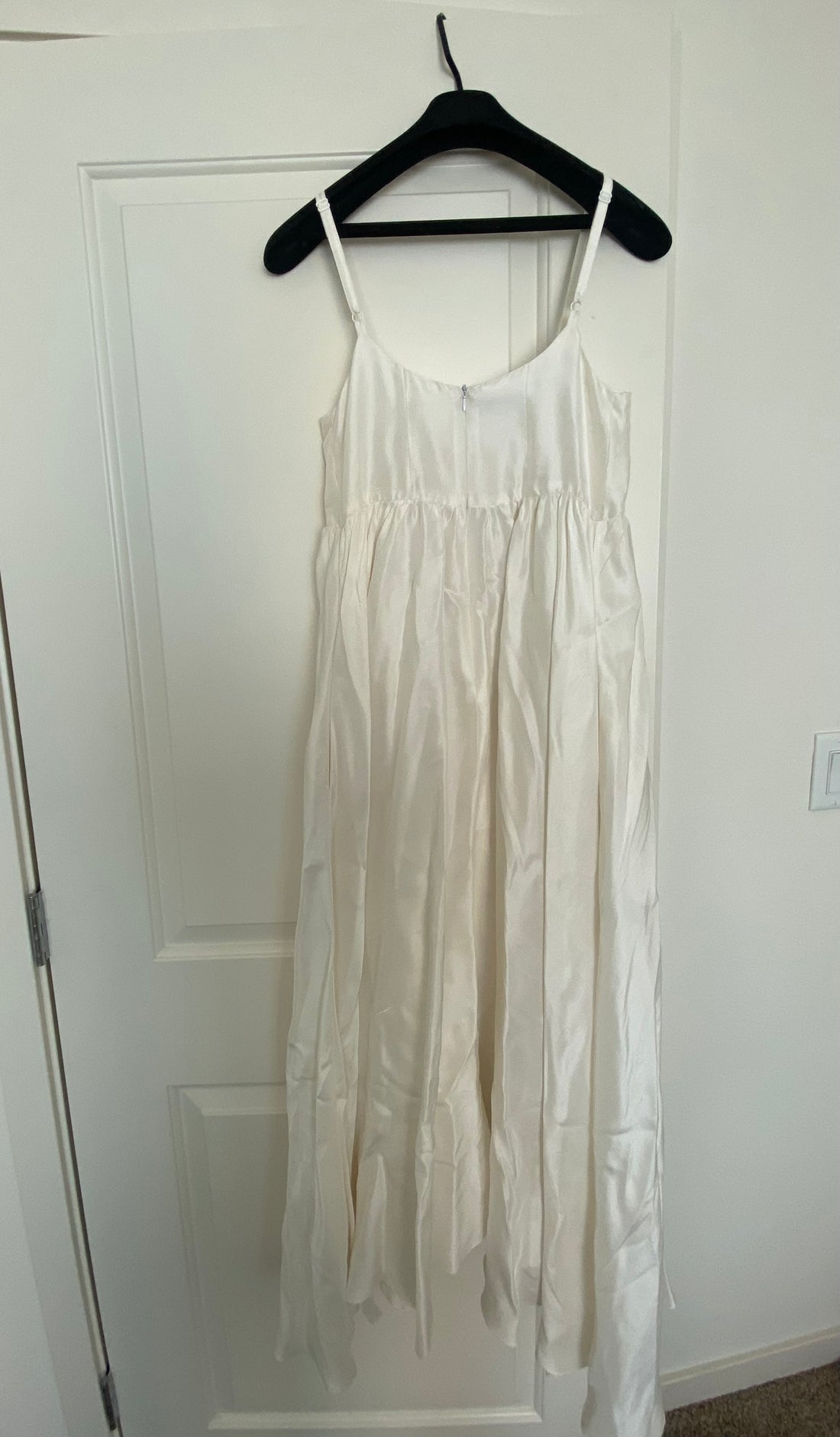 Azeeza Devon Raw Silk White Dress - XS
