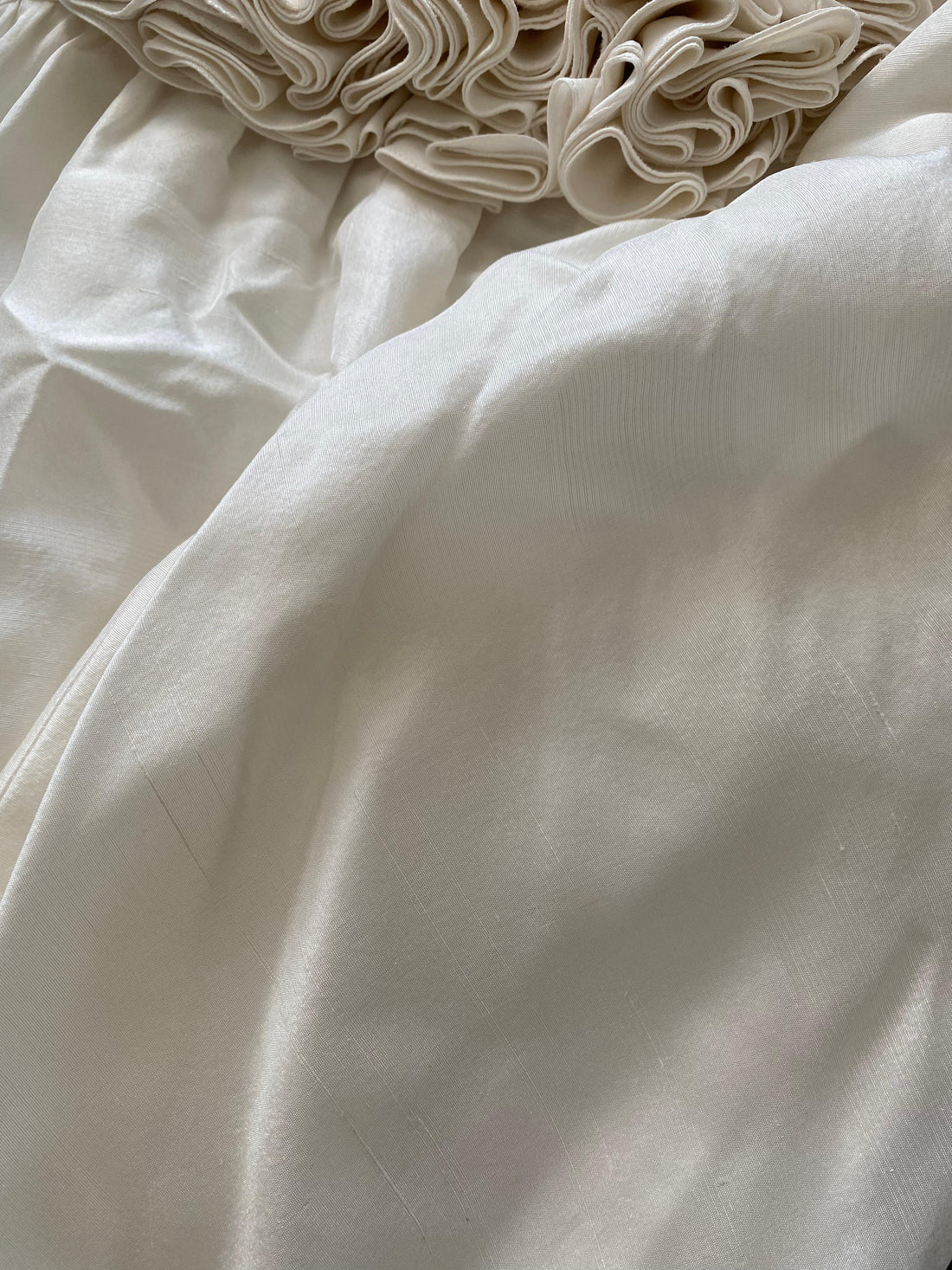 Azeeza Devon Raw Silk White Dress - XS