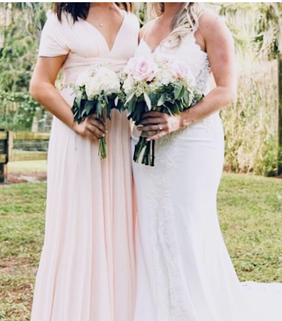 Lulus Tricks of the Trade Blush Pink Maxi Dress - M