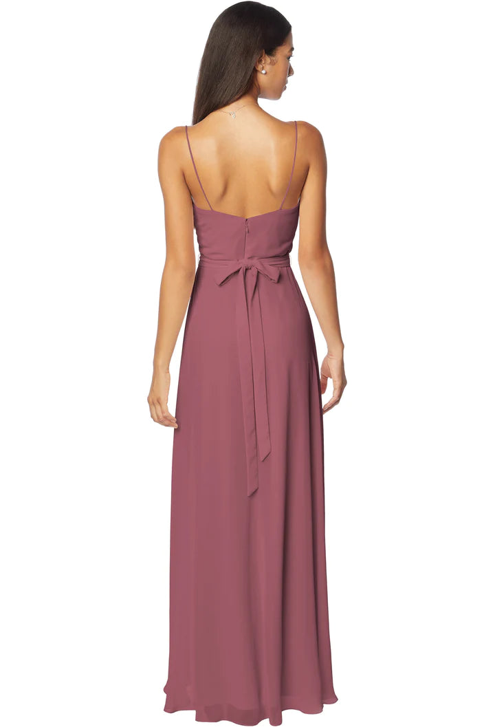 Bill Levkoff Angel Chiffon V-Neck A-Line Princess Dress - 6