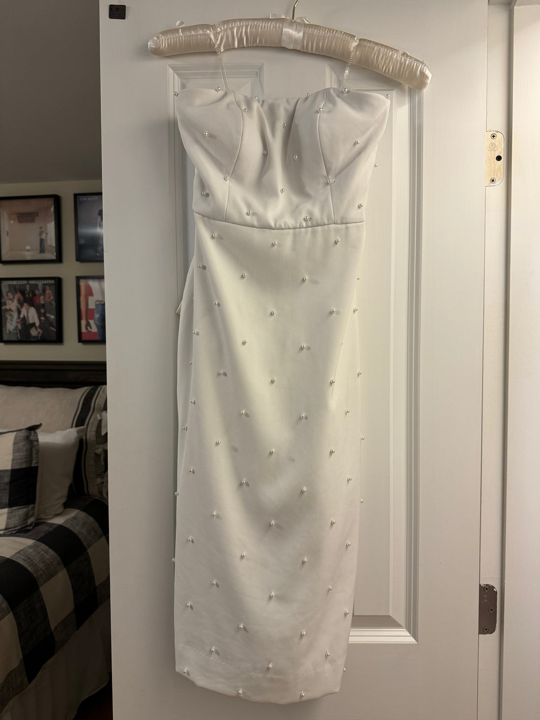 Sachin and Babi Gemma Strapless Back-Bow Pearl Midi Dress - 2