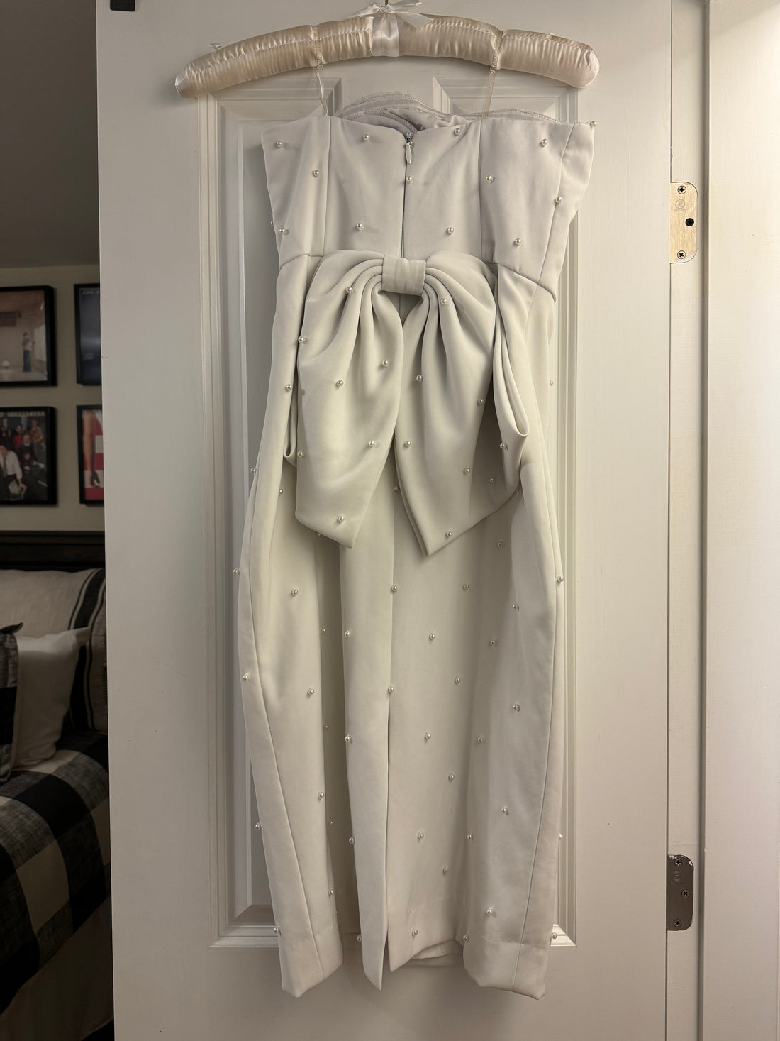 Sachin and Babi Gemma Strapless Back-Bow Pearl Midi Dress - 2