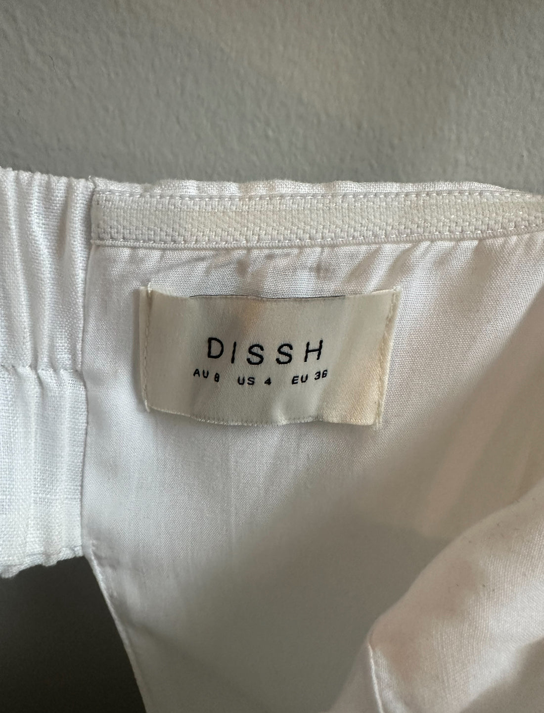 DISSH Saskia White Linen Strapless Dress - 4