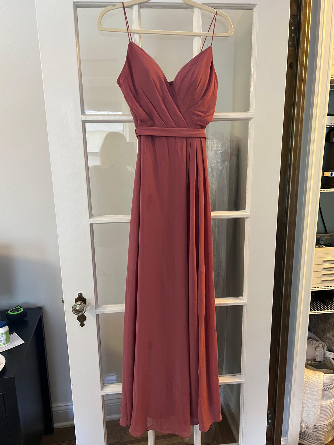 Bill Levkoff Angel Chiffon V-Neck A-Line Princess Dress - 6