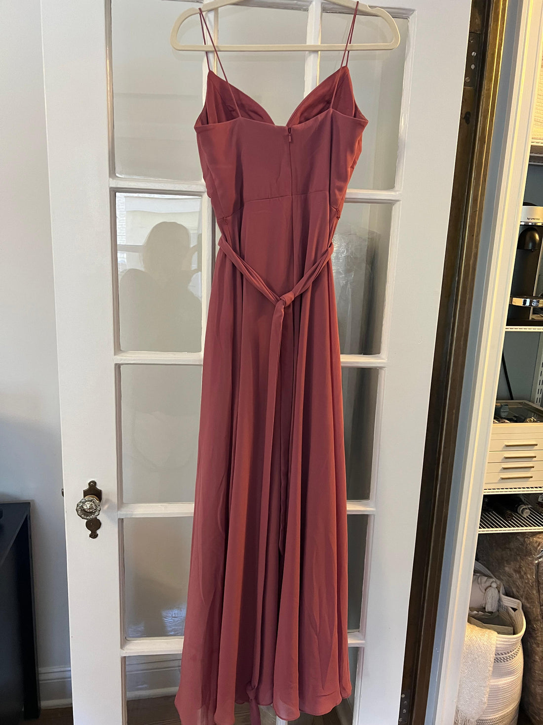 Bill Levkoff Angel Chiffon V-Neck A-Line Princess Dress - 6