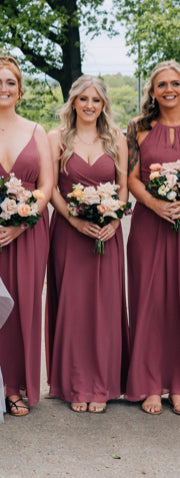 Bill Levkoff Angel Chiffon V-Neck A-Line Princess Dress - 6