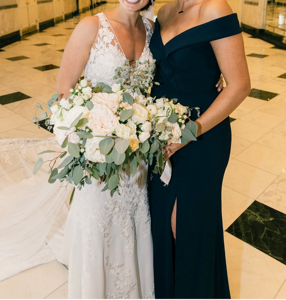 Bella Bridesmaids Dessy Navy Gown