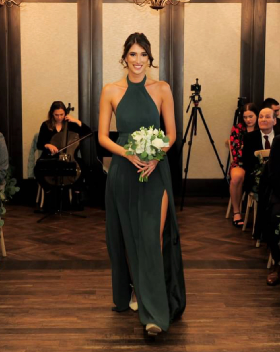 Bill Levkoff High-Neck A-Line - Studio Mariée