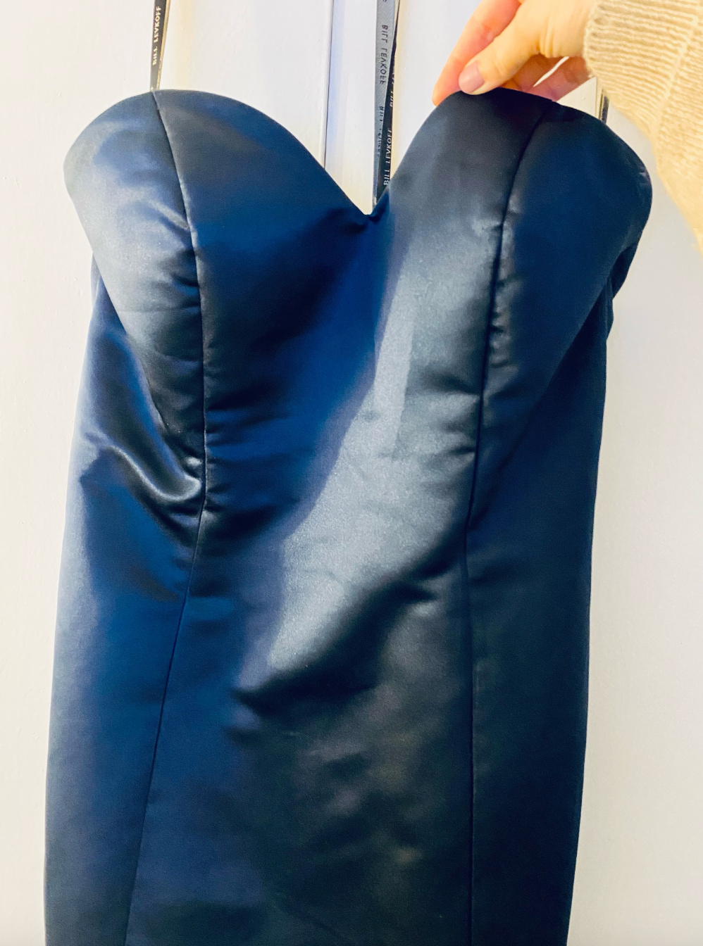 Charlotte Euro Satin Sweetheart Trumpet/Mermaid Dress Euro Navy - Studio Mariée