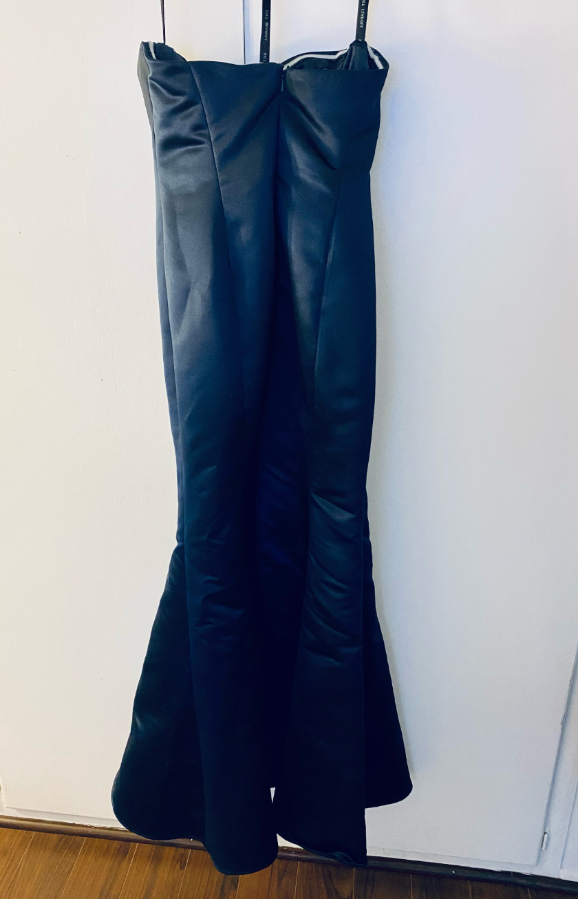 Charlotte Euro Satin Sweetheart Trumpet/Mermaid Dress Euro Navy - Studio Mariée