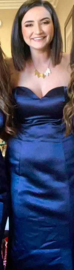 Charlotte Euro Satin Sweetheart Trumpet/Mermaid Dress Euro Navy - Studio Mariée