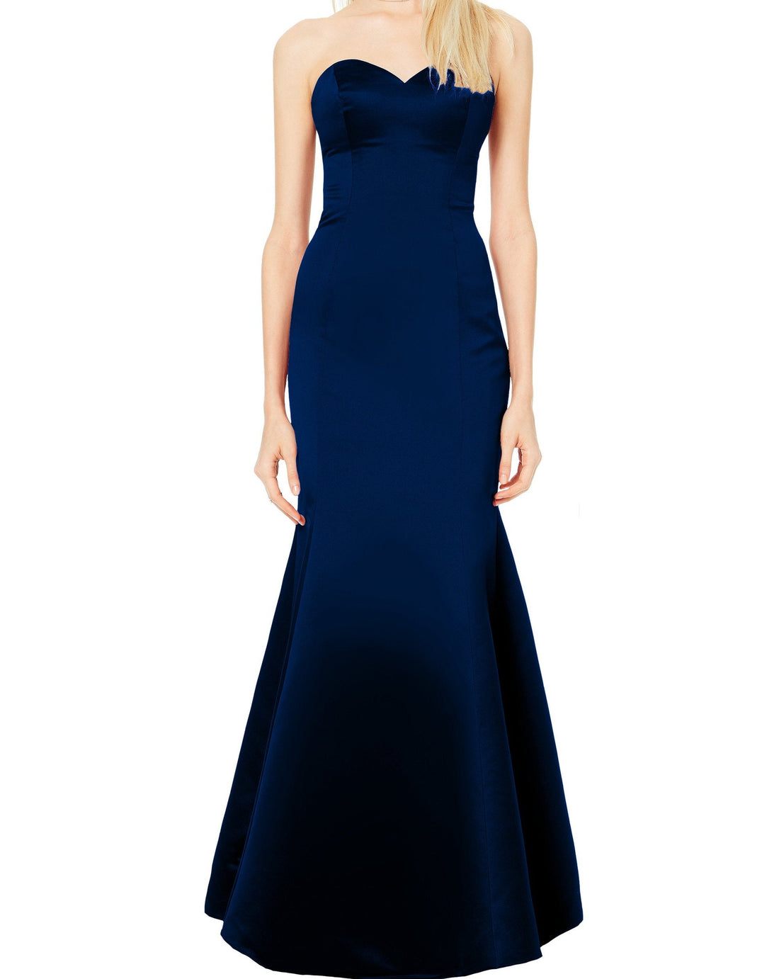 Charlotte Euro Satin Sweetheart Trumpet/Mermaid Dress Euro Navy - Studio Mariée
