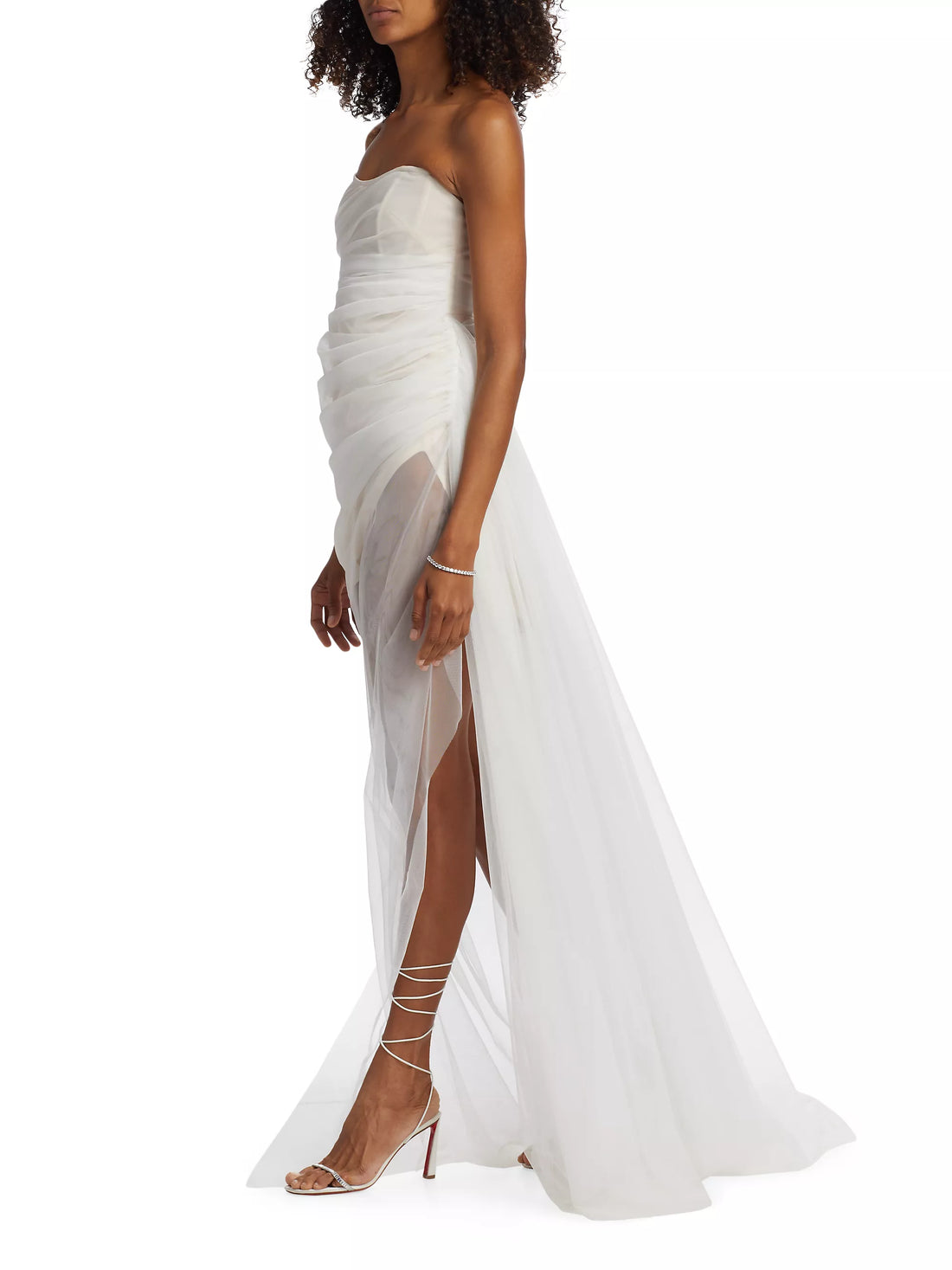 The Bar Cleo Strapless Semi-Sheer Gown - 2