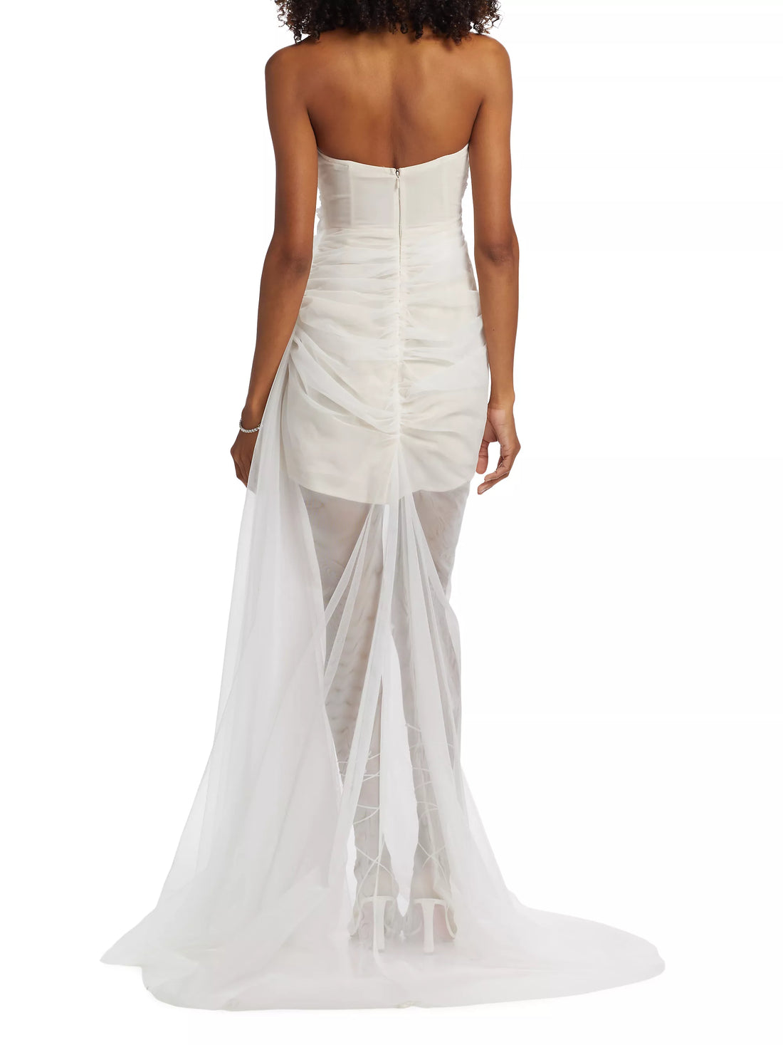 The Bar Cleo Strapless Semi-Sheer Gown - 2