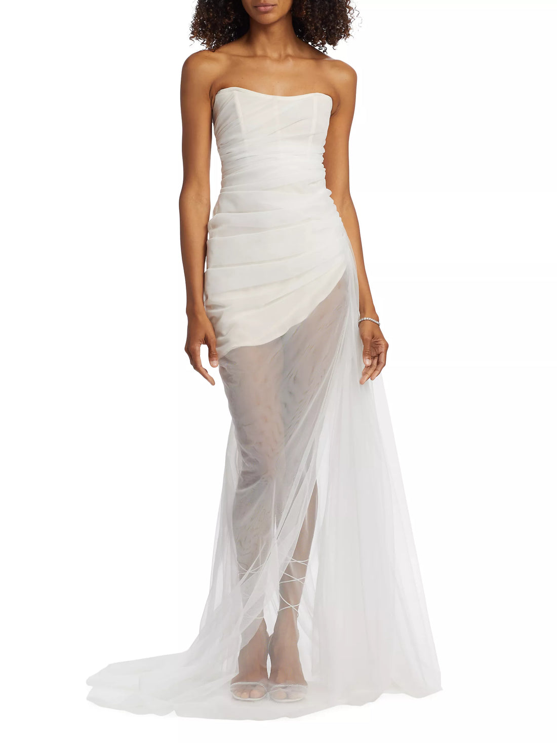 The Bar Cleo Strapless Semi-Sheer Gown - 2