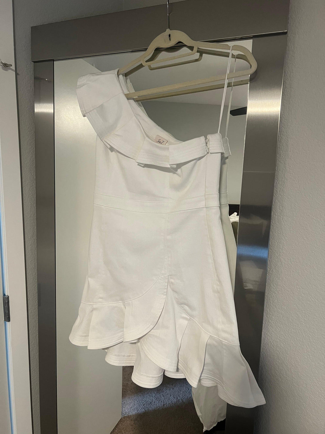 Cinq A Sept Laury One-shoulder Cotton Blend Dress - M