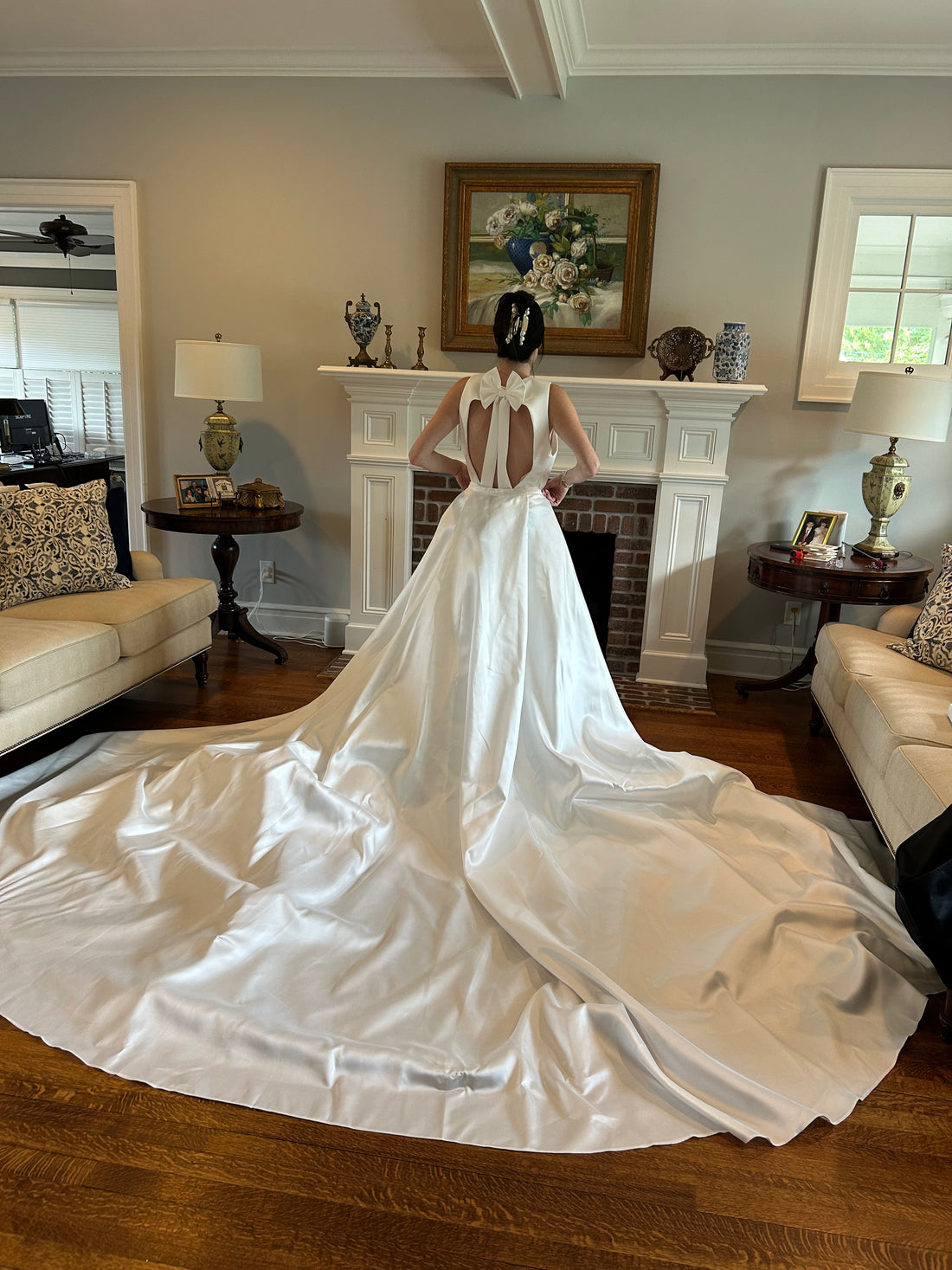 Adrienn Braun Wedding Dress with Overskirt - 12