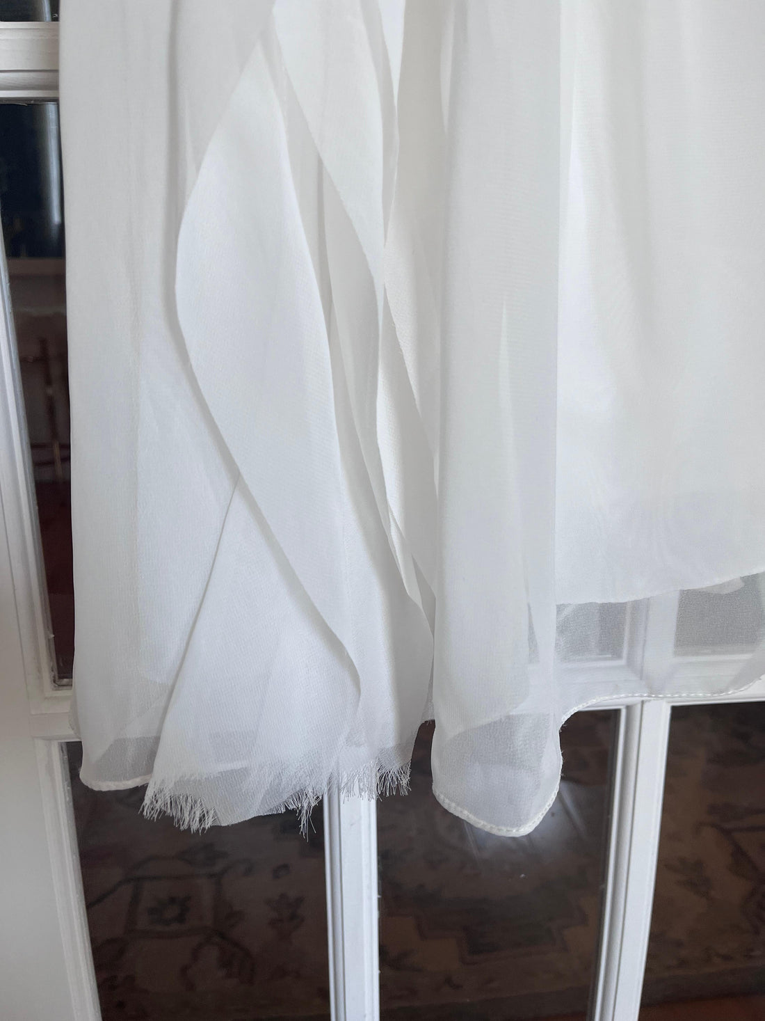 Azazie Sharon A-Line One Shoulder Chiffon Floor-Length Dress Ivory - Custom Size