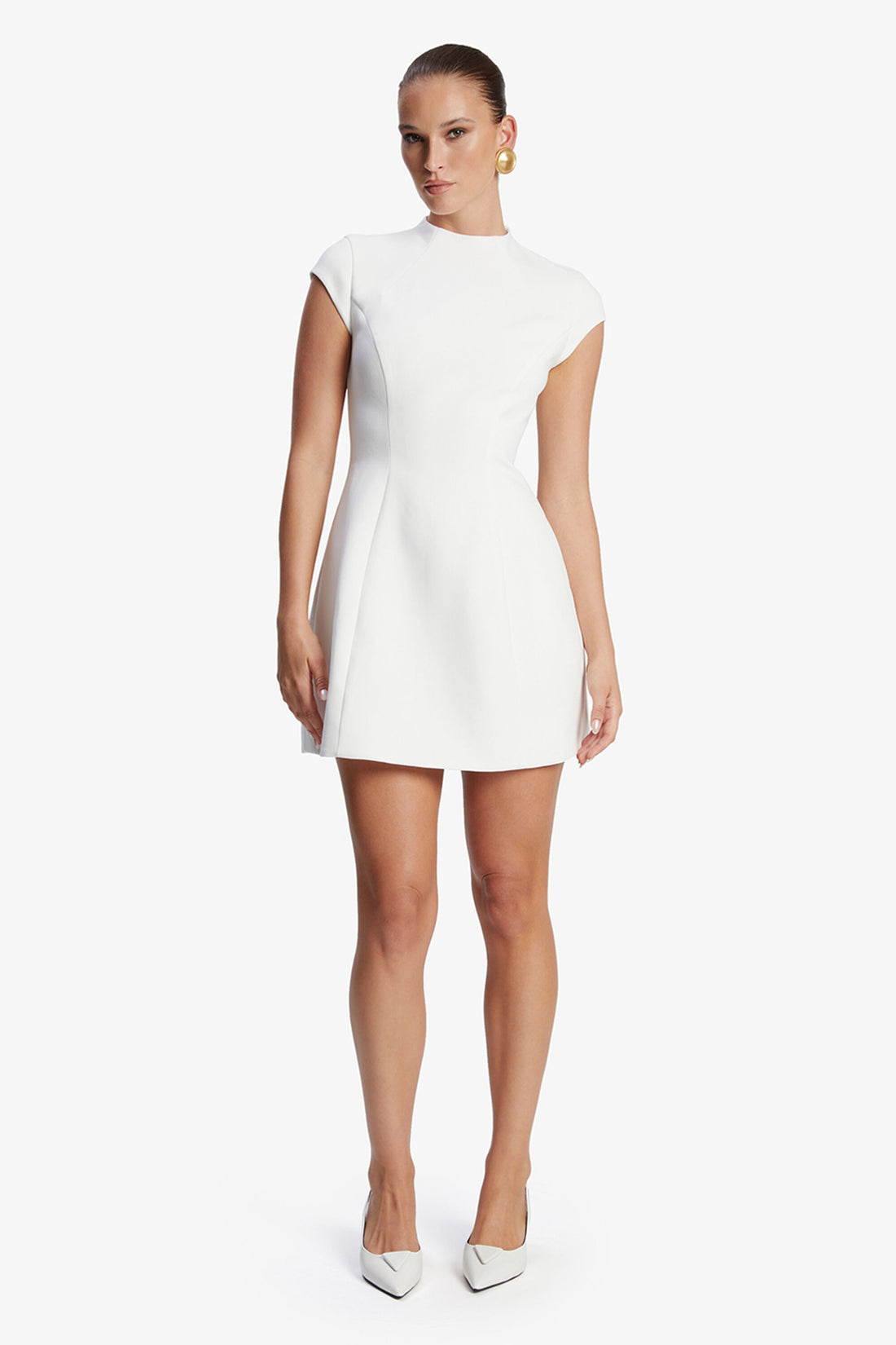 Bardot Delphi Hourglass Mini Dress In Orchid White - XS