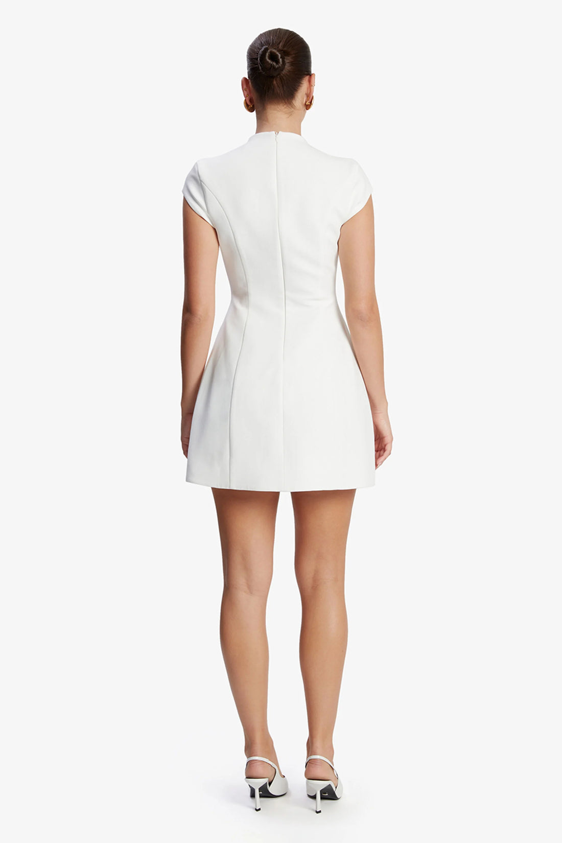 Bardot Delphi Hourglass Mini Dress In Orchid White - XS