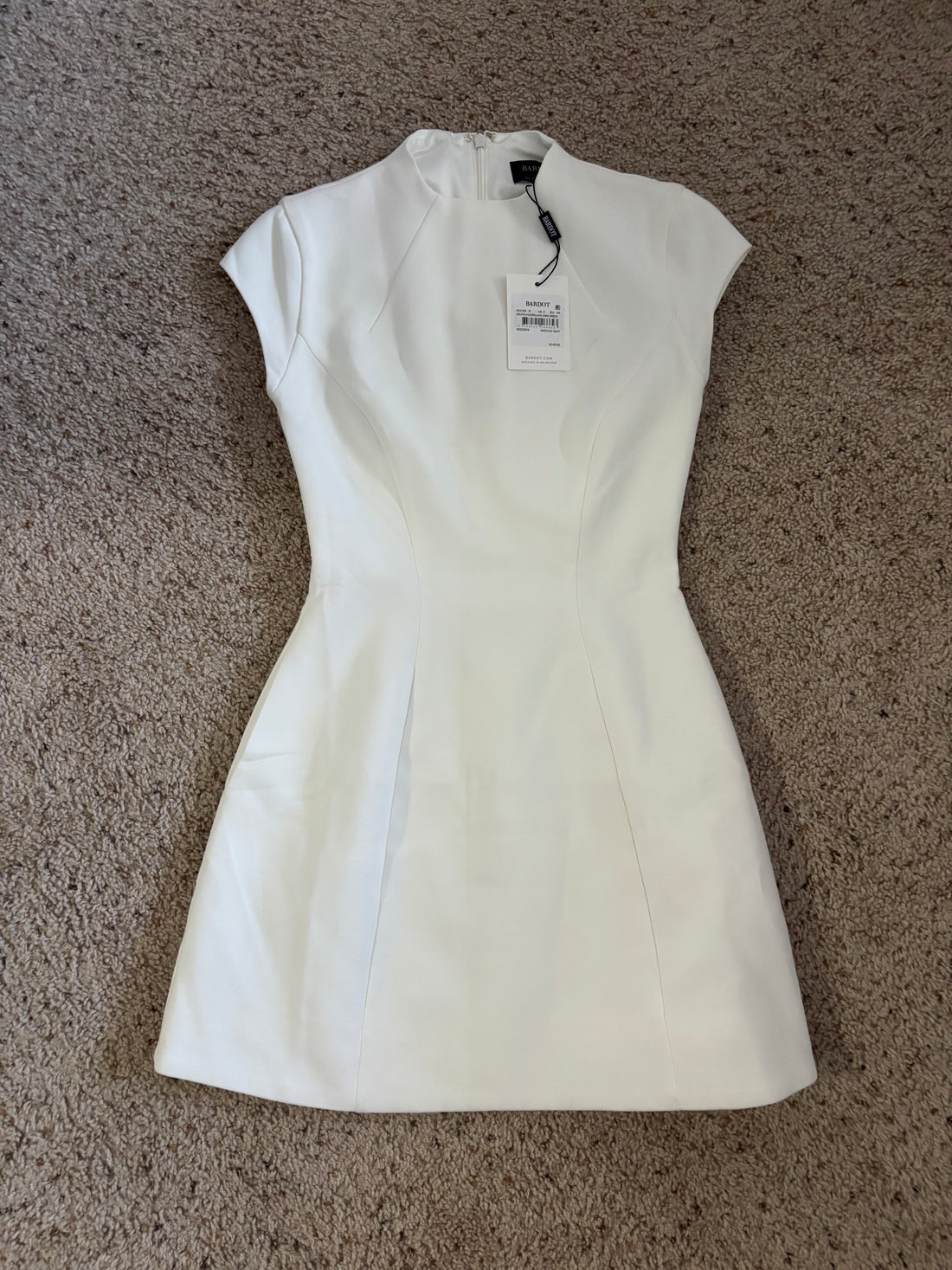 Bardot Delphi Hourglass Mini Dress In Orchid White - XS
