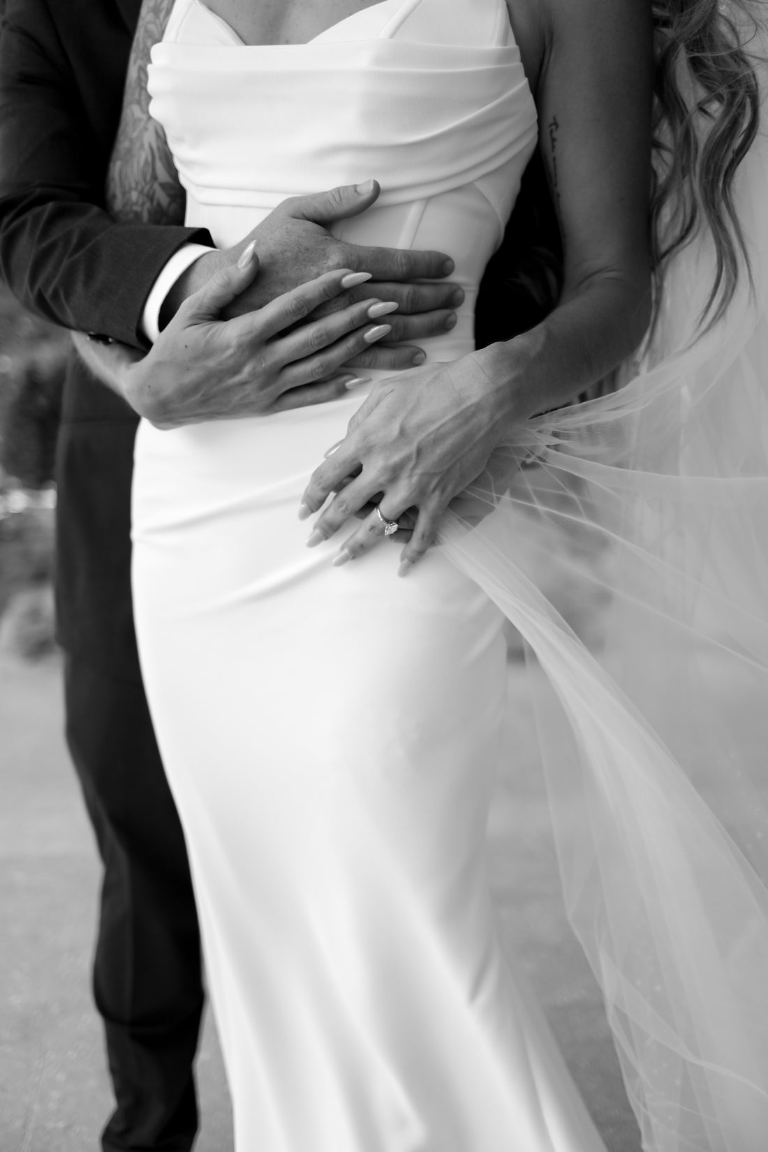 Joli Bridal Strapless Crepe Wedding Dress - 6