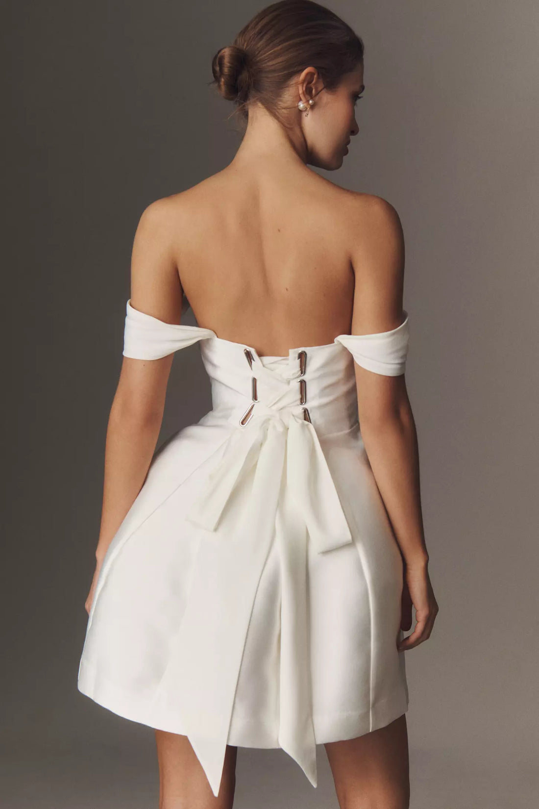 BHLDN Lydia Off-The-Shoulder Corset Mini Dress - L
