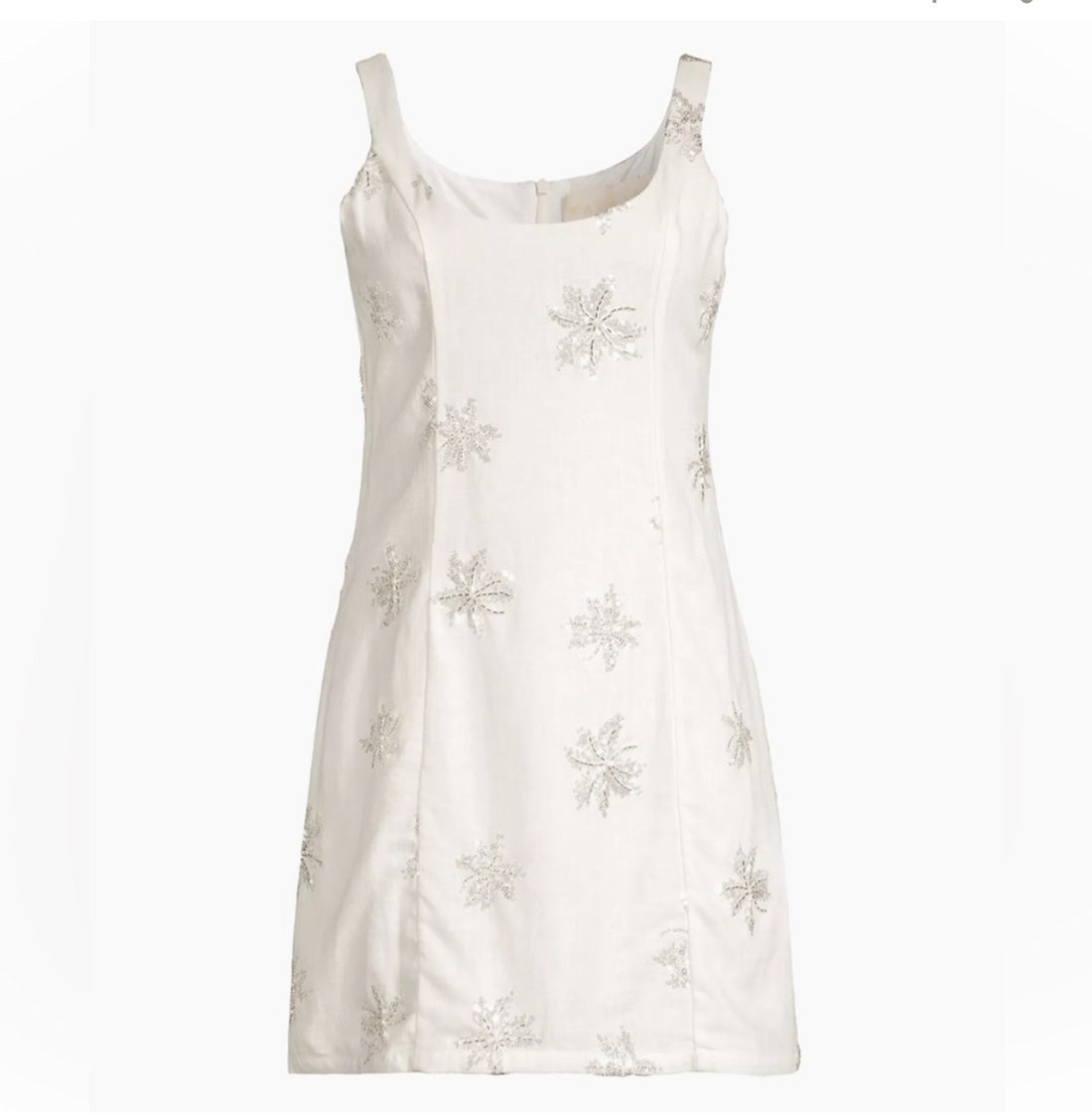 Waimari Amelia Floral Sequined Linen Minidress - S