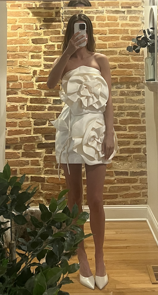 Sierra Darien Voluminous Flower Design Dress - S