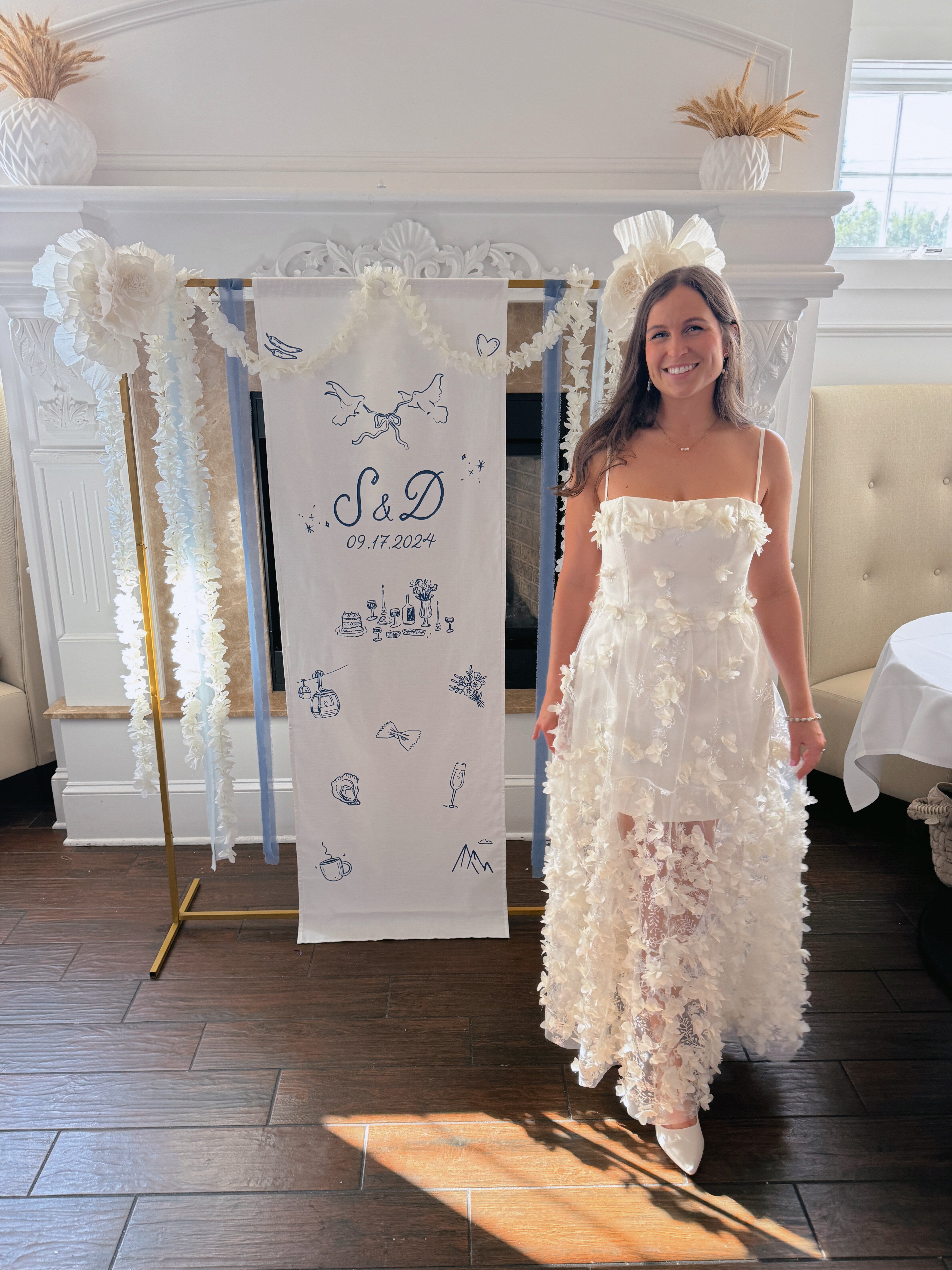 ANDMARY Audrey check dress White