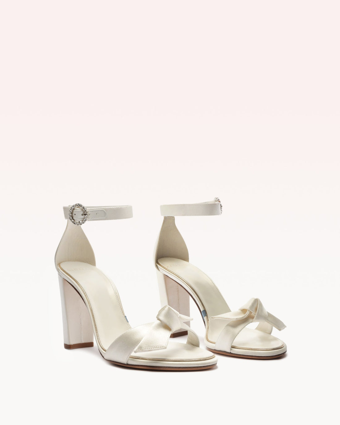 Alexandre Birman Clarita Bridal Block 90 Satin Bianco - 8.5