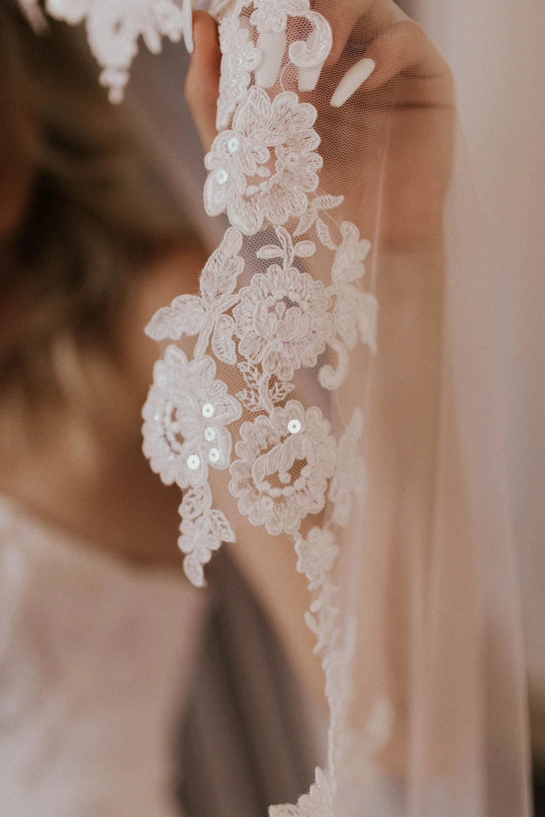 Bridal petal veil