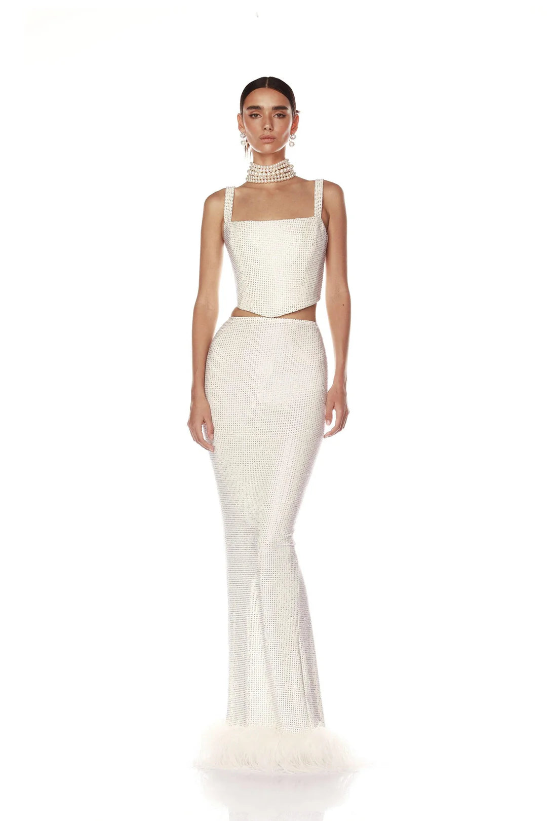 Bronx and Banco Maraya Blanc Corset and Skirt - XS