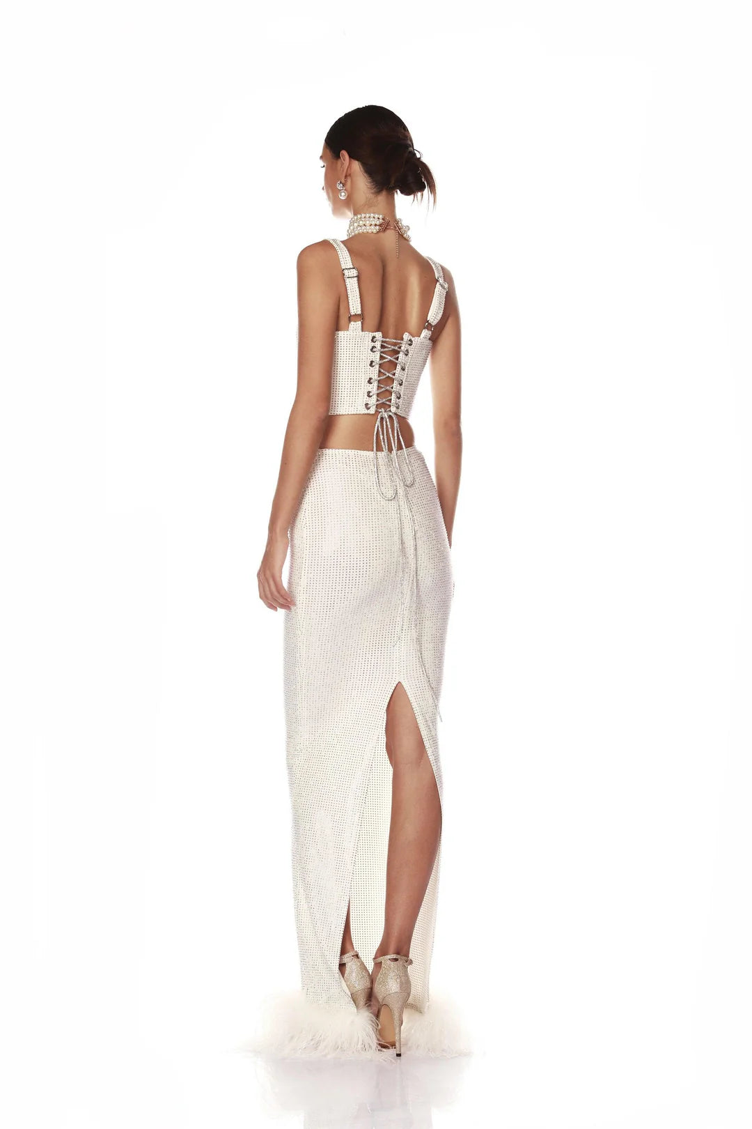 Bronx and Banco Maraya Blanc Corset and Skirt - XS