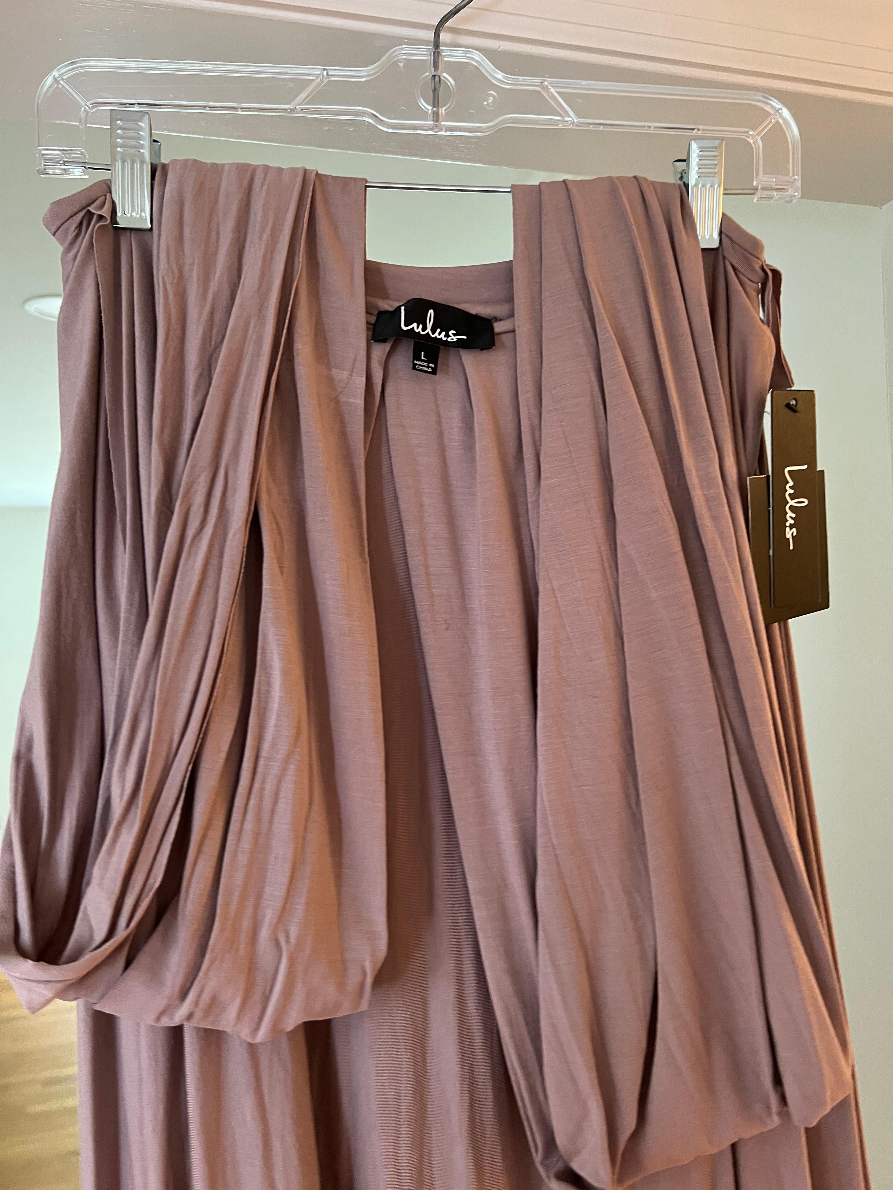 Tricks of the top trade taupe maxi dress