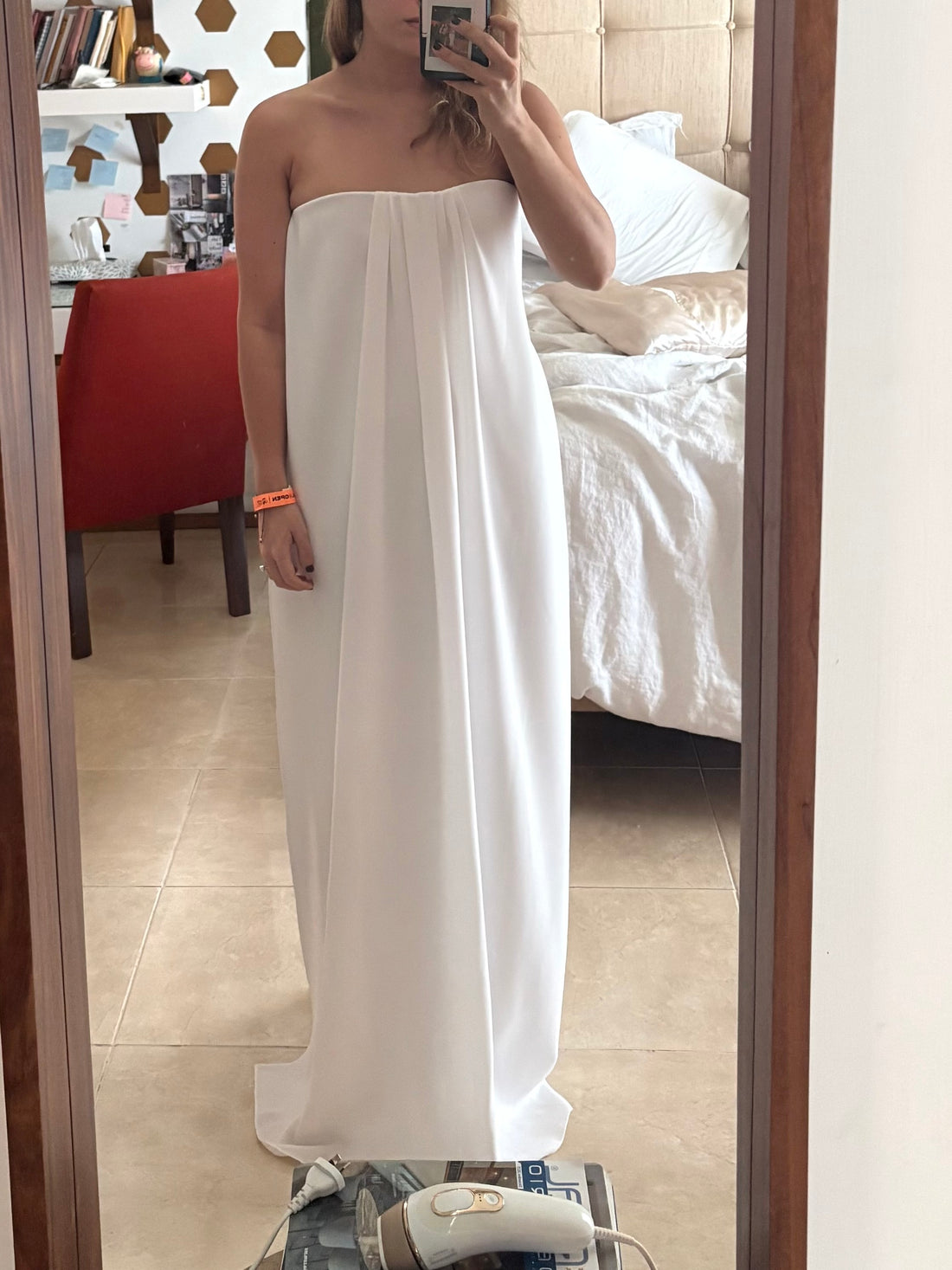 Carolina Herrera Strapless Draped Dress - 6