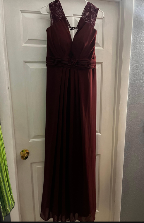 Mori lee clearance bordeaux bridesmaid dress