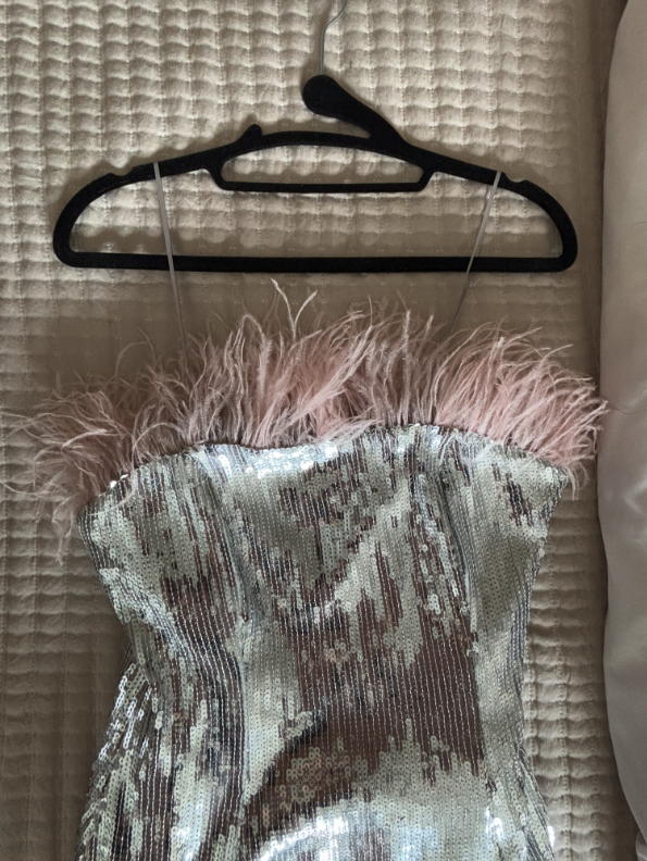 Endless Rose Silver Sequin Mini - S
