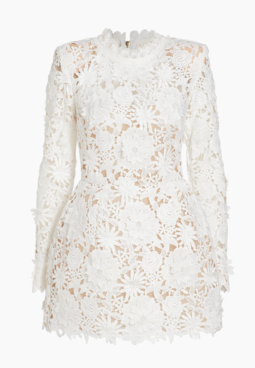 Bronx and Banco Maia Lace Long Sleeve Minidress - L