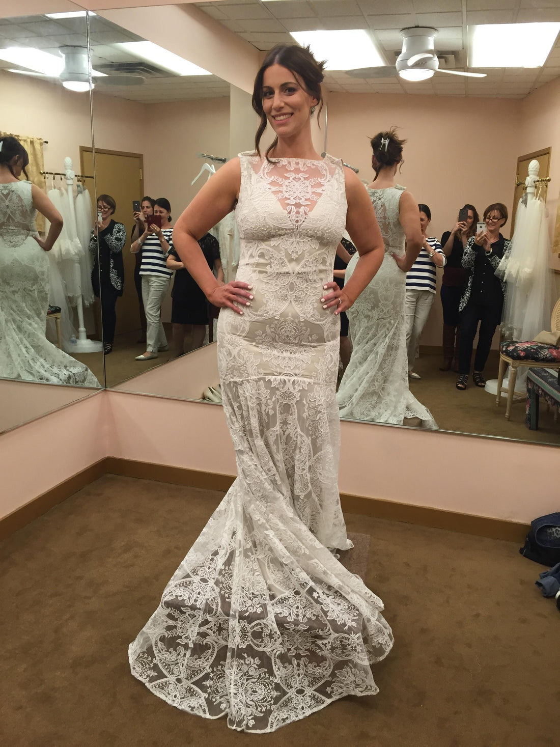 Claire Pettibone Lace Wedding Dress - 12