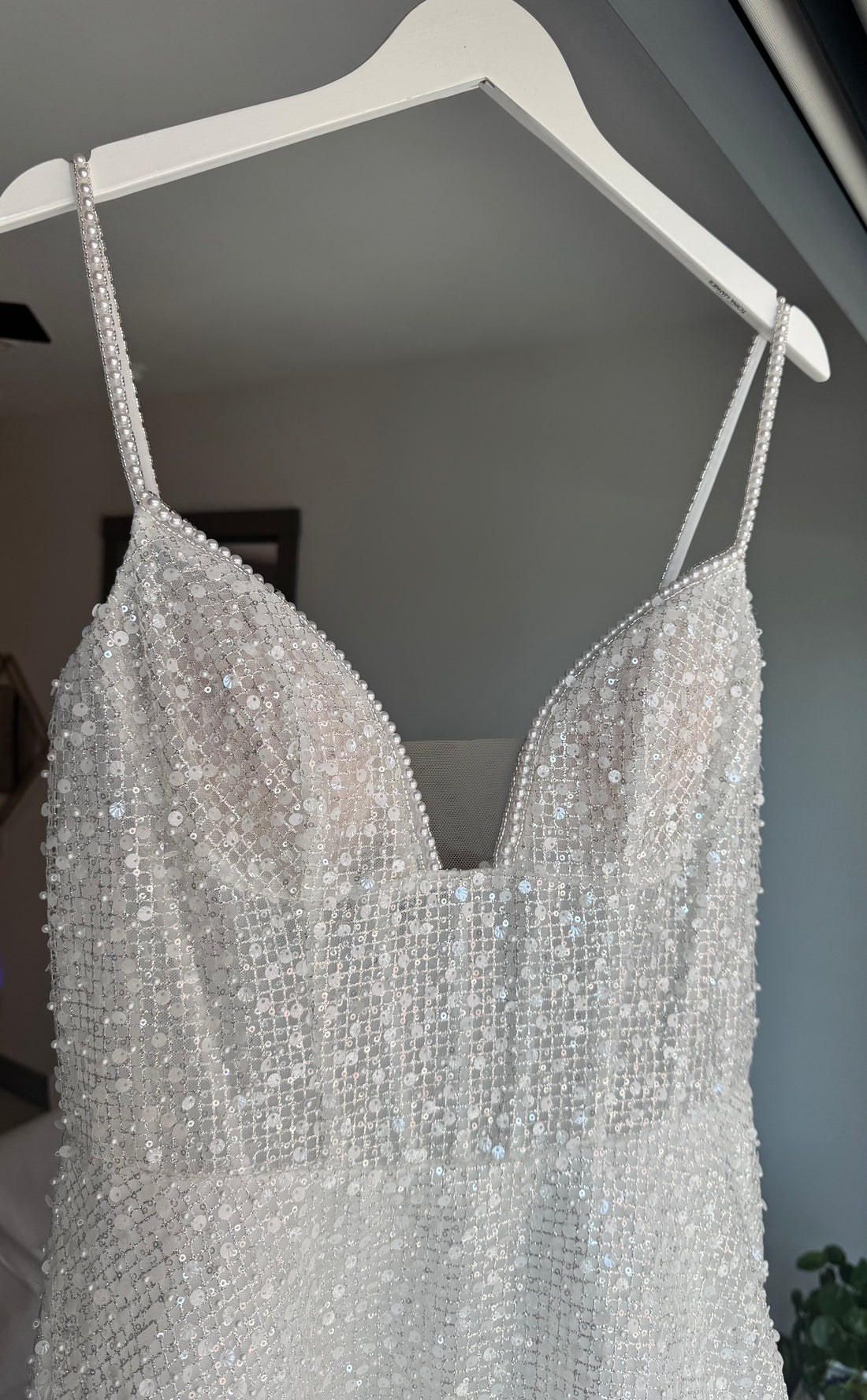 Calla Blanche Philipa (Style No. 124101) with custom pearl straps - 14